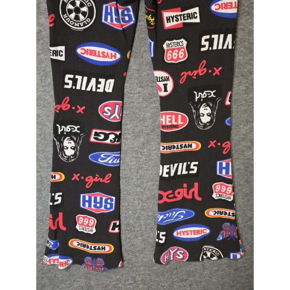 X-Girl x Hysteric Glamour Women's Small‎ Waffle Knit Flare Pants Stretch Collab - Picture 10 of 15